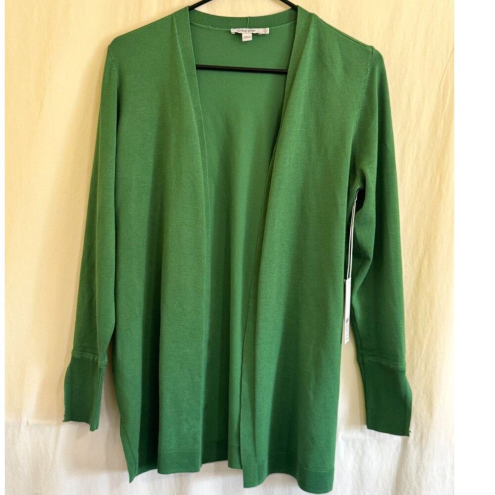 NWT Chico's Size 0 (Small - 4) 2-Piece Set Basic Knit Top & Lightweight Sweater - Picture 4 of 12